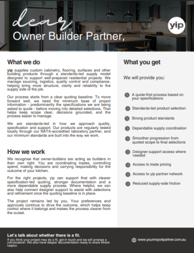 Owner Builder Partner